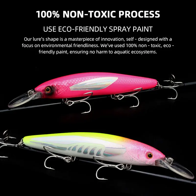 LETOYO Señuelo Minnow Jerkbait hundimiento lento para lubina - imagen 4