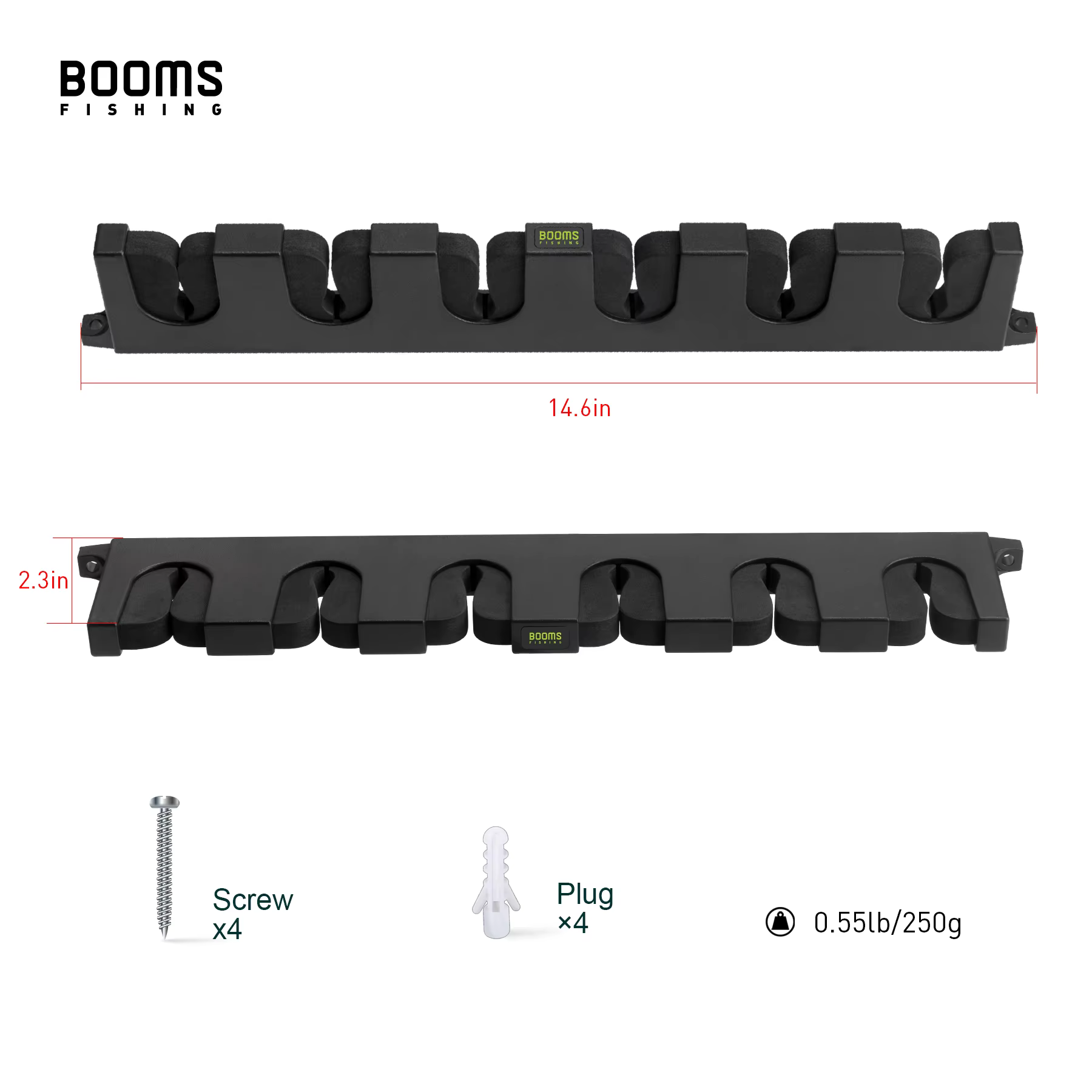 Booms Fishing WV5 – Soporte de pared para cañas de pesca - imagen 4