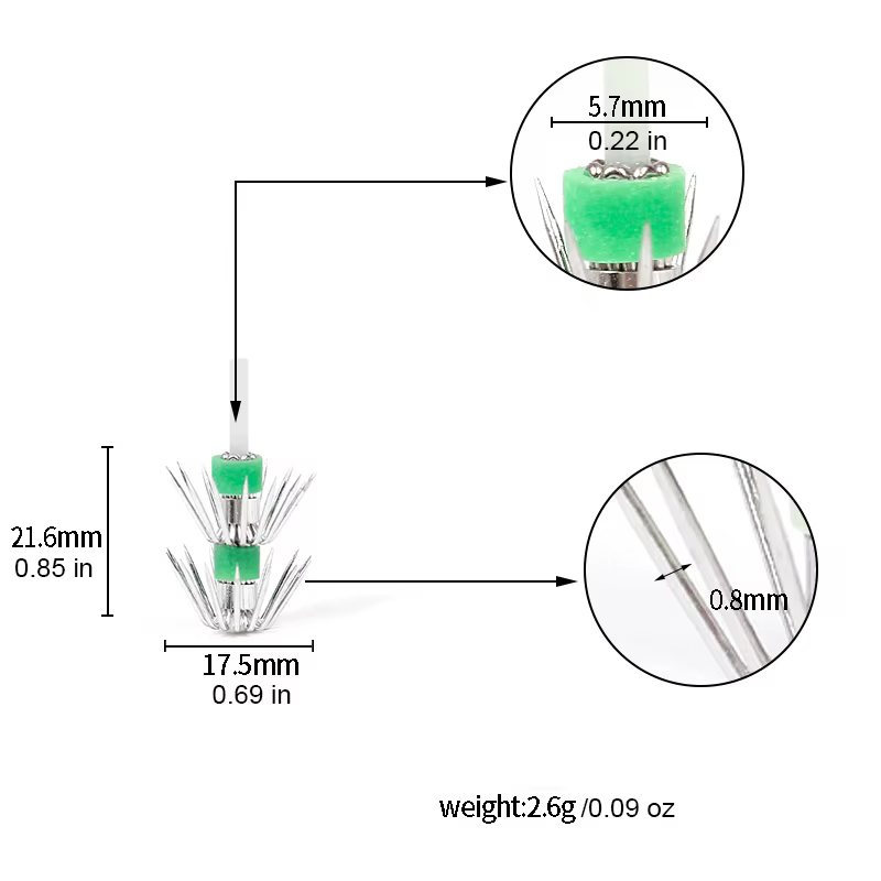Anzuelos calamar y pulpo – Doble capa acero carbono - imagen 2