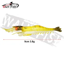 Señuelo WALK FISH 9cm – Vinilo Camarón con ojo luminoso