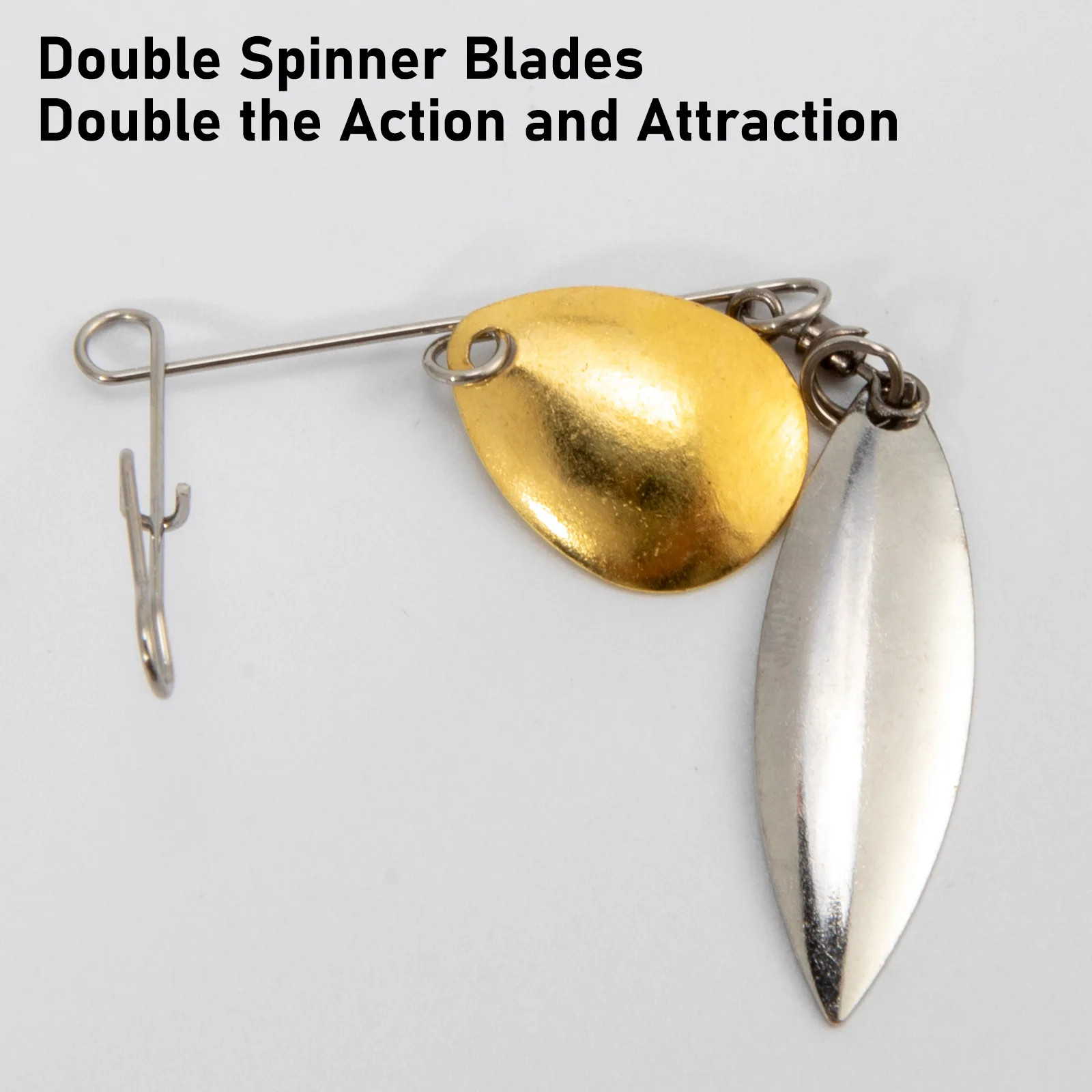 Spinnerbait con palas Colorado y sauce para bass y trucha - imagen 4