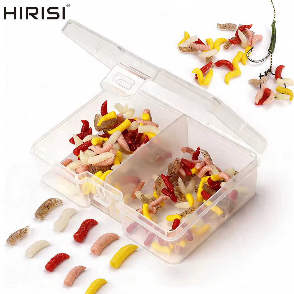 Mini gusanos de silicona para pesca