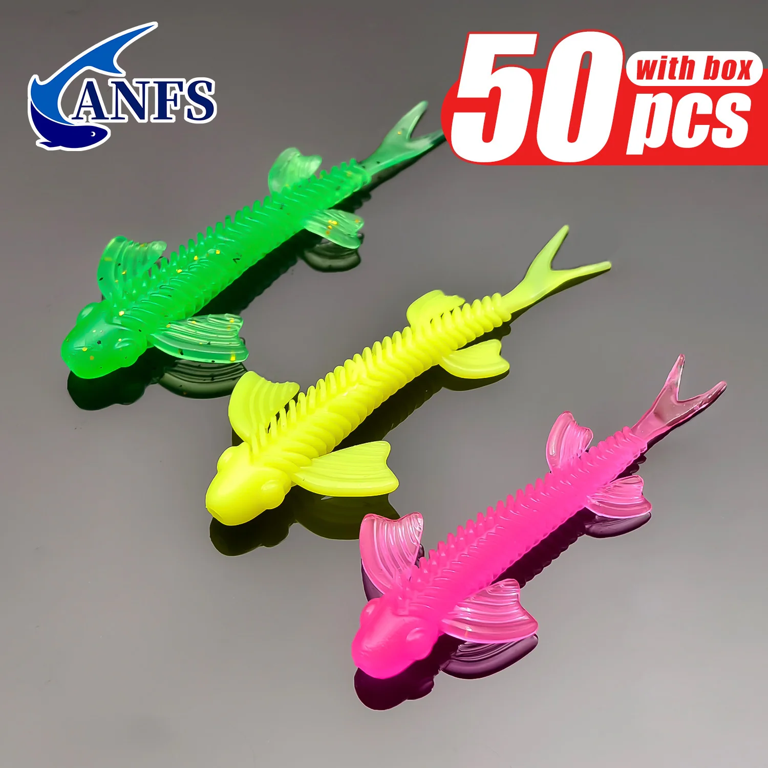 ANFS Señuelos de pesca suave realistas para agua dulce y salada - imagen 3