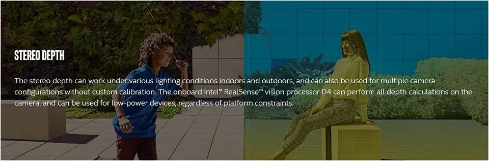 Tecnología de profundidad estéreo y visión 3D