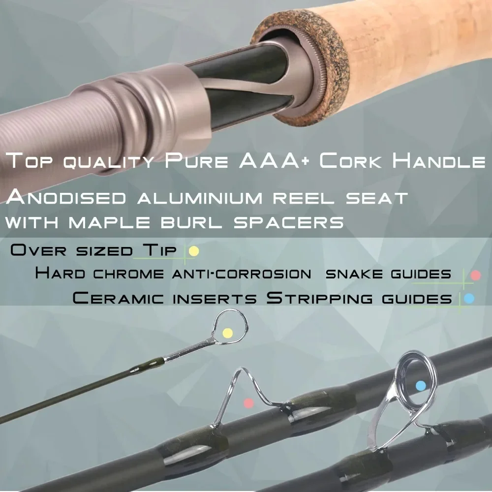 Caña de mosca Maximumcatch Aspire acción rápida, fibra carbono y estuche - imagen 5