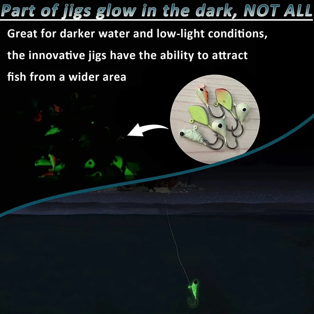Anzuelos luminosos con cabeza plomada – Señuelos para pesca en hielo