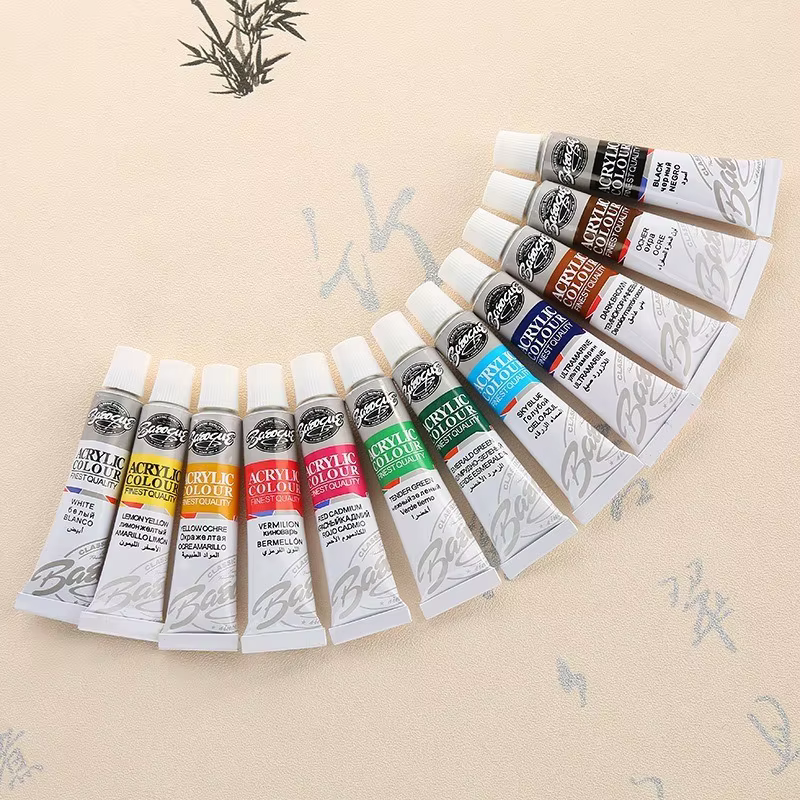 Pintura acrílica para señuelos de pesca con pincel