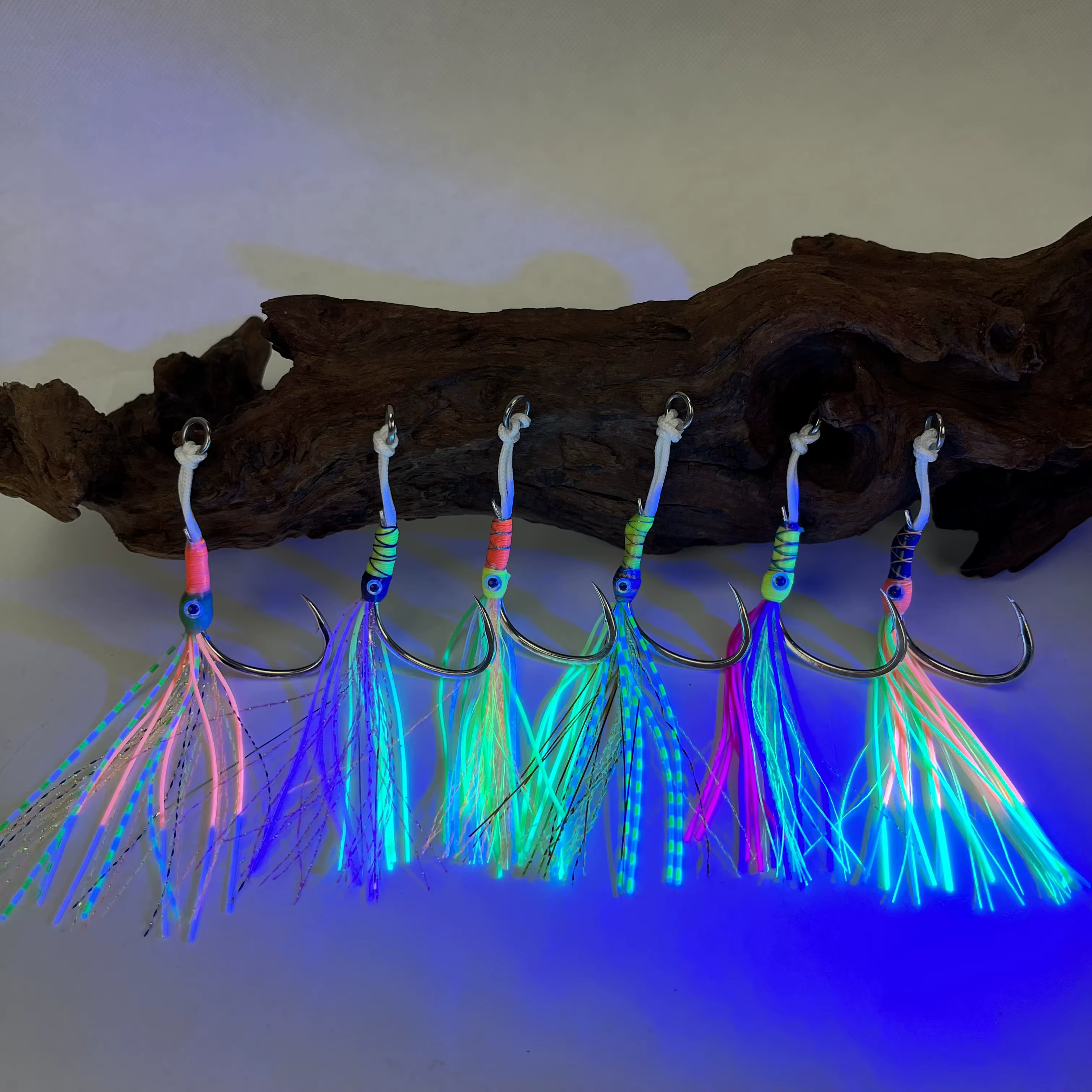TEASER HK039 Jig Head hundido lento con faldas de goma y brillo UV - imagen 4