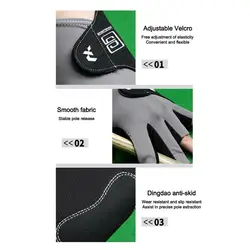 Guantes de billar elásticos antideslizantes medio dedo transpirable
