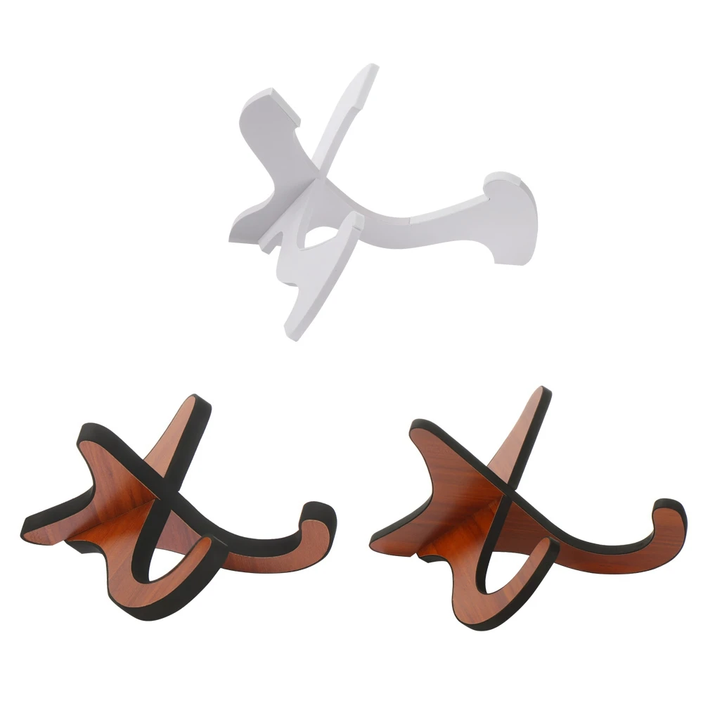 Soporte vertical plegable de ukelele y guitarra de madera