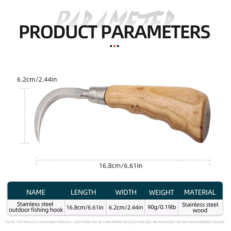 Cuchillo Curvo ShareShark en Acero Inoxidable para Pesca - imagen 3