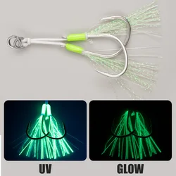 Anzuelos de asistencia Obsession HK046 de metal luminoso – jigging