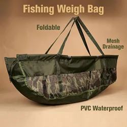 Bolsa de pesca Hirisi de PVC de malla plegable para lubina