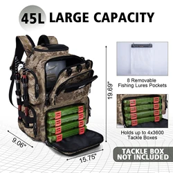 Bolsa de aparejos pesca Goture transpirable impermeable con arnés