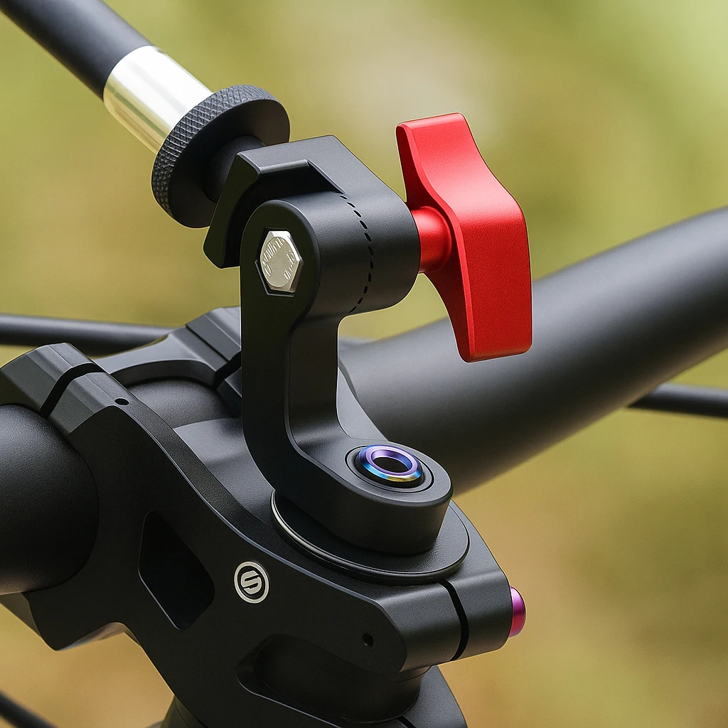Soporte cámara de acción para vástago de bicicleta, aluminio - imagen 2
