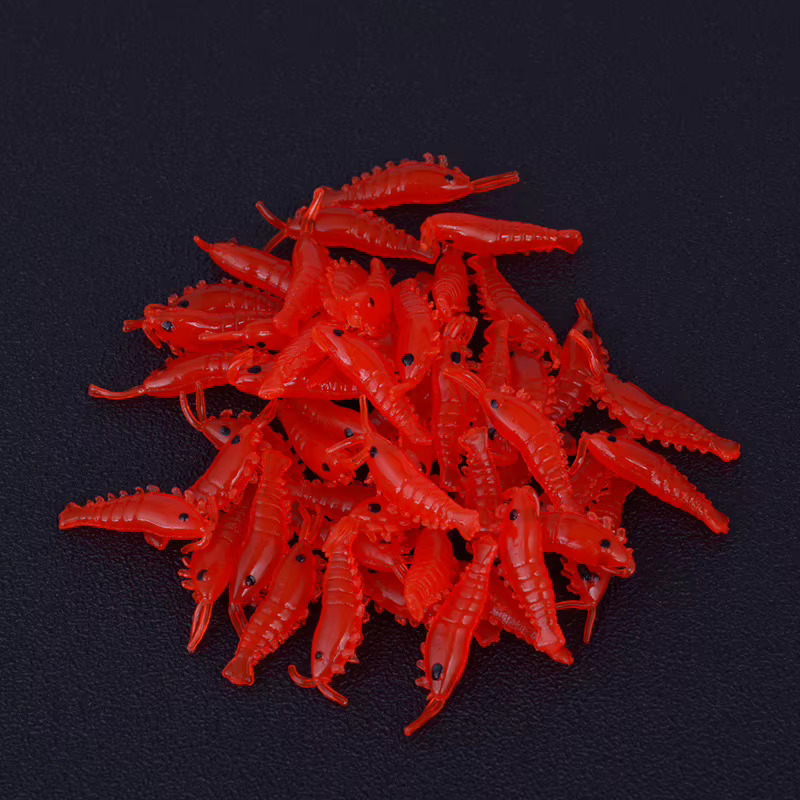 Señuelos Camarón Silicona Glow 2,8cm/0,3g Verde Claro – Lubina Agua Dulce - imagen 3