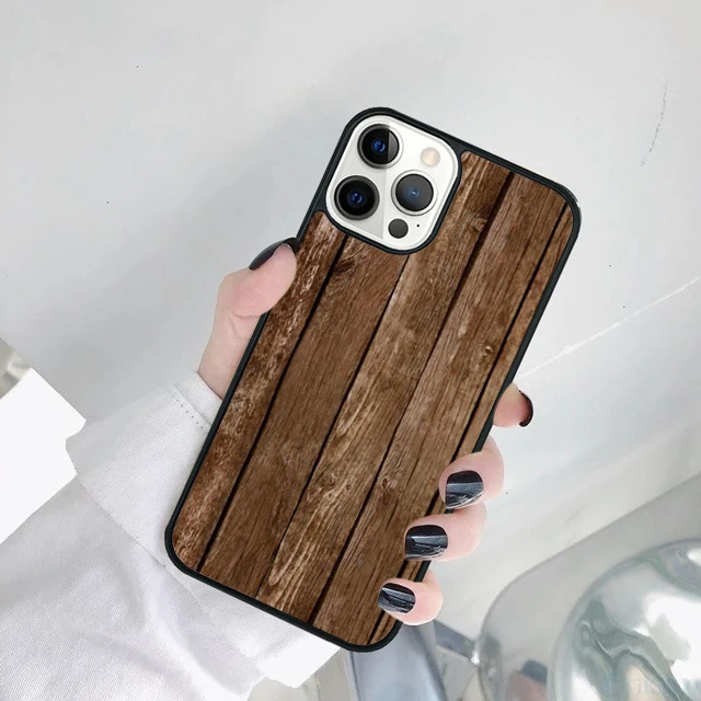 Funda de madera para iPhone con diseño