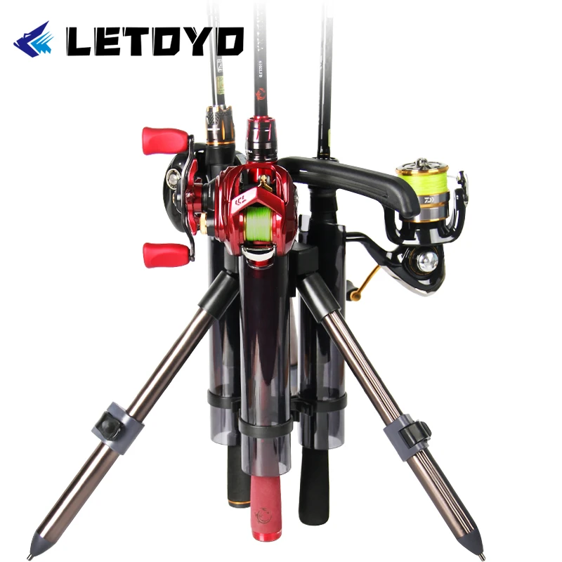 LETOYO Soporte Portátil para Cañas de Pescar Trípode - imagen 3