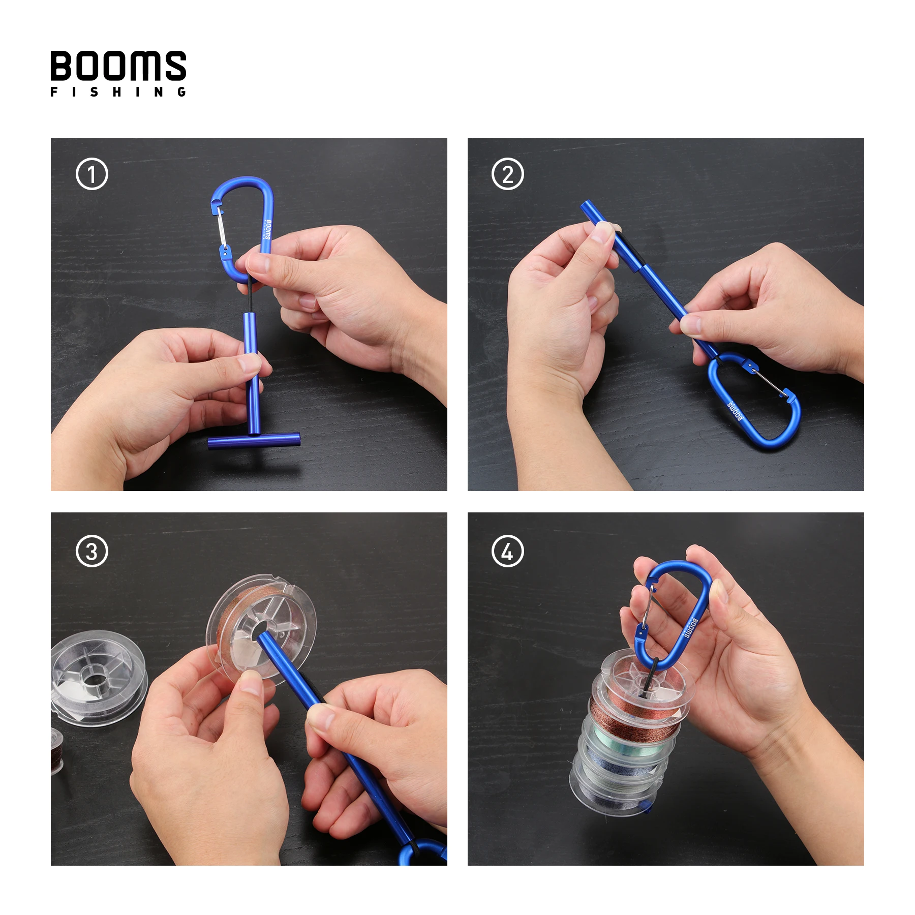 Carrete de mosca Booms Fishing SH1 – Alta velocidad negro y azul - imagen 3