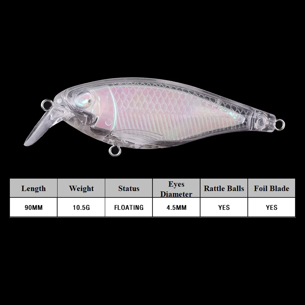 Chan's Huang Crankbait artesanal 9cm 10,5g flotante - imagen 2