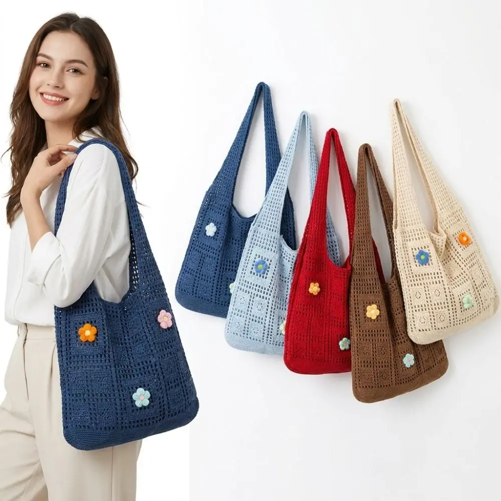 Bolsa de pesca de paja estilo bohemio bandolera ligera y amplia - imagen 3