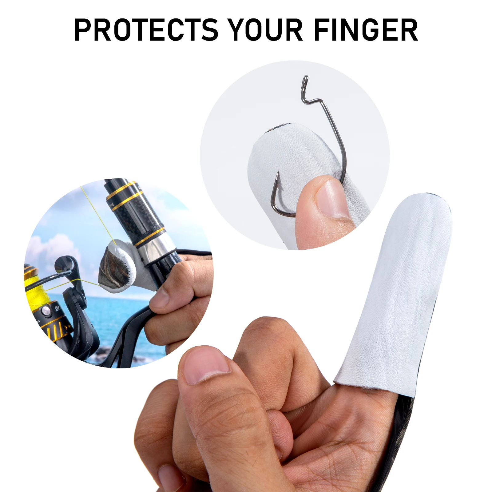 Protector de dedo para pesca antideslizante — línea trenzada carpa - imagen 2