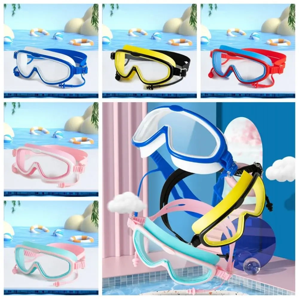 Gafas de natación antivaho visión amplia marco grande impermeables - imagen 5