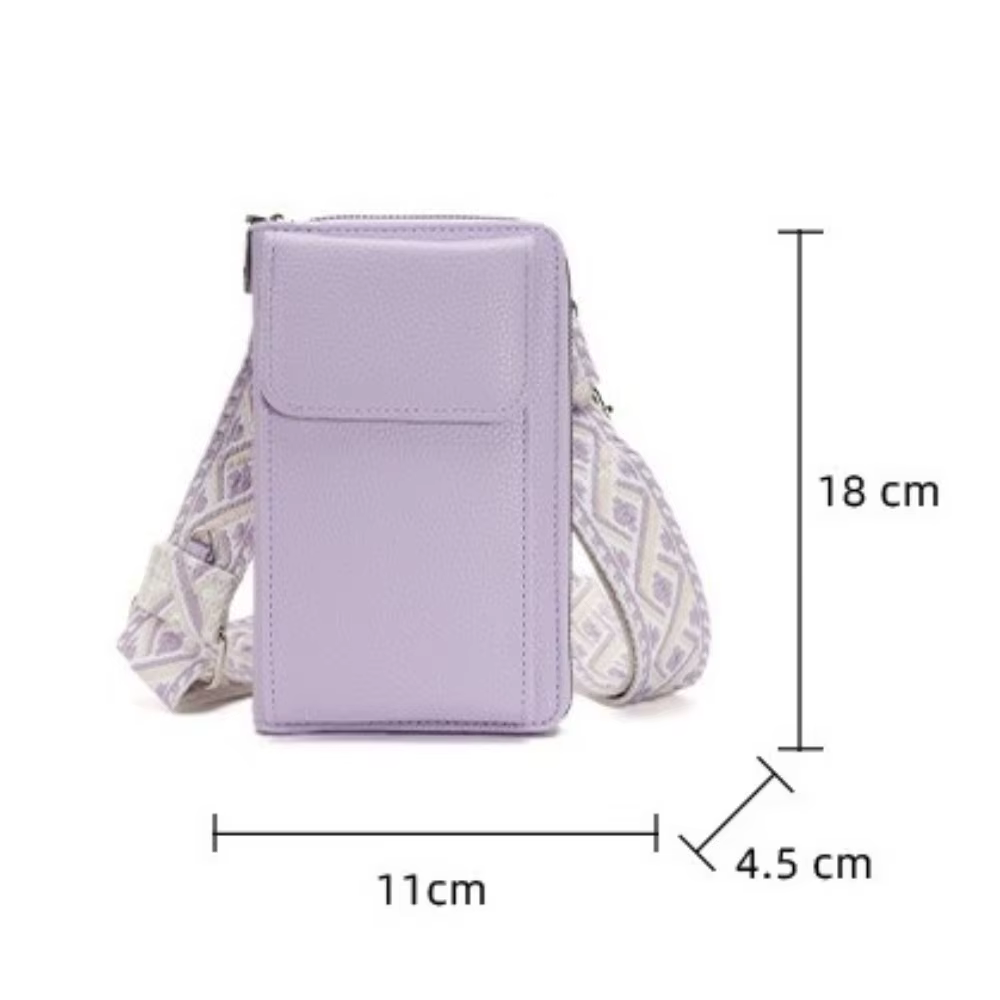 Bolso Hombro Cuero PU para Móvil – Bandolera de Gran Capacidad para Mujer