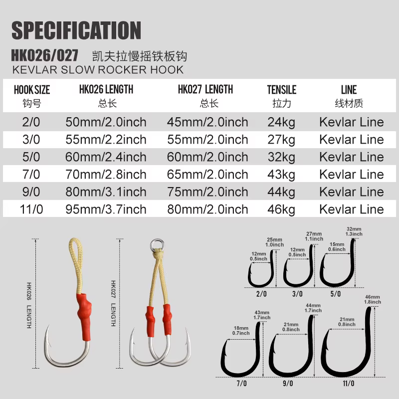 Anzuelos Asistencia Jigging Lento Obsession HK026-HK027 - imagen 2