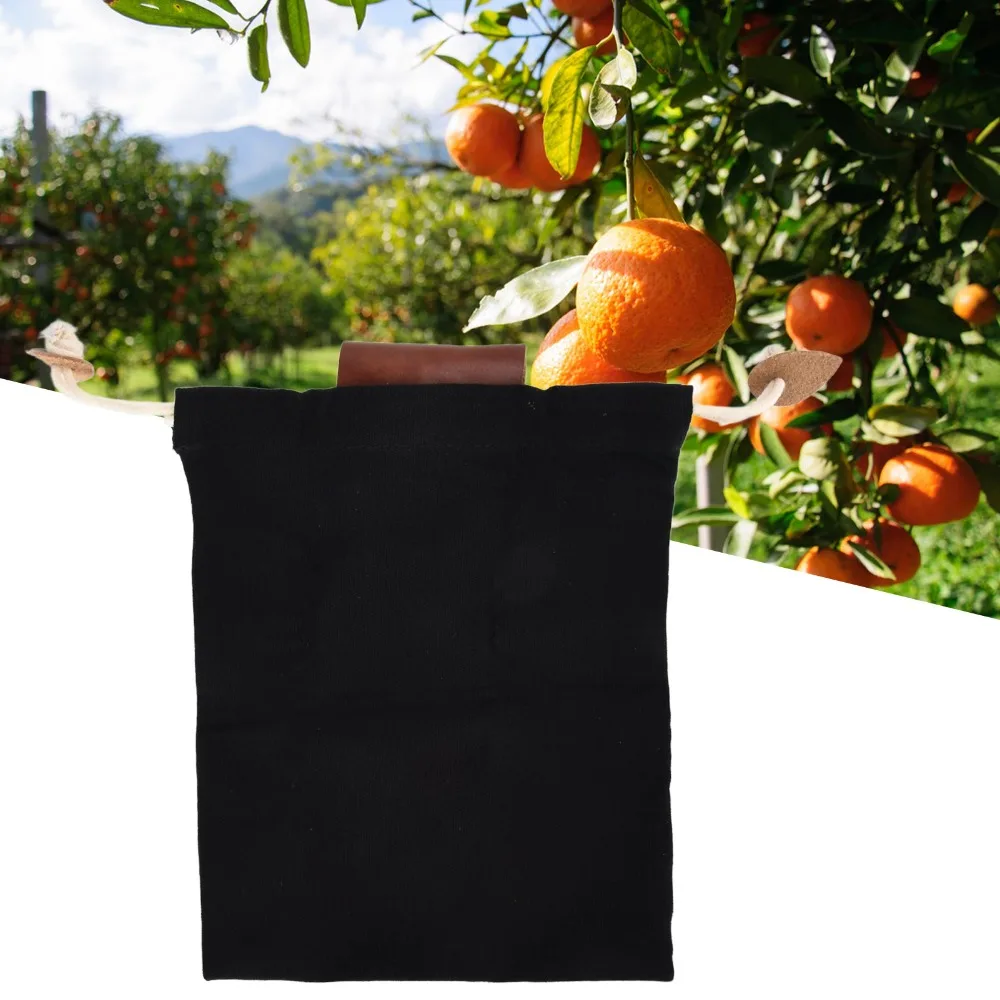 Bolsa de lona para recolección de hongos con detalles en cuero - imagen 4
