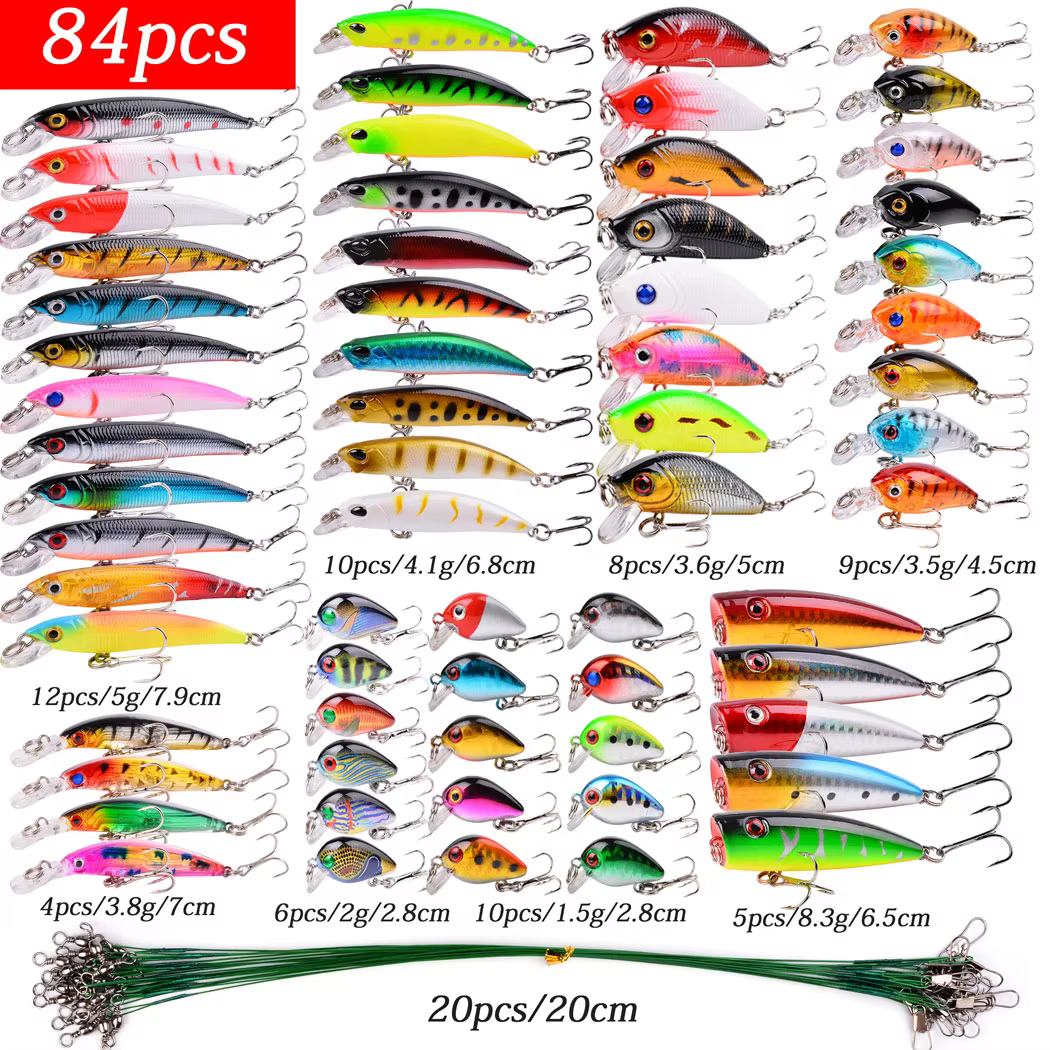 Minnow Popper Señuelos Pesca Profunda – Set modelos flotantes