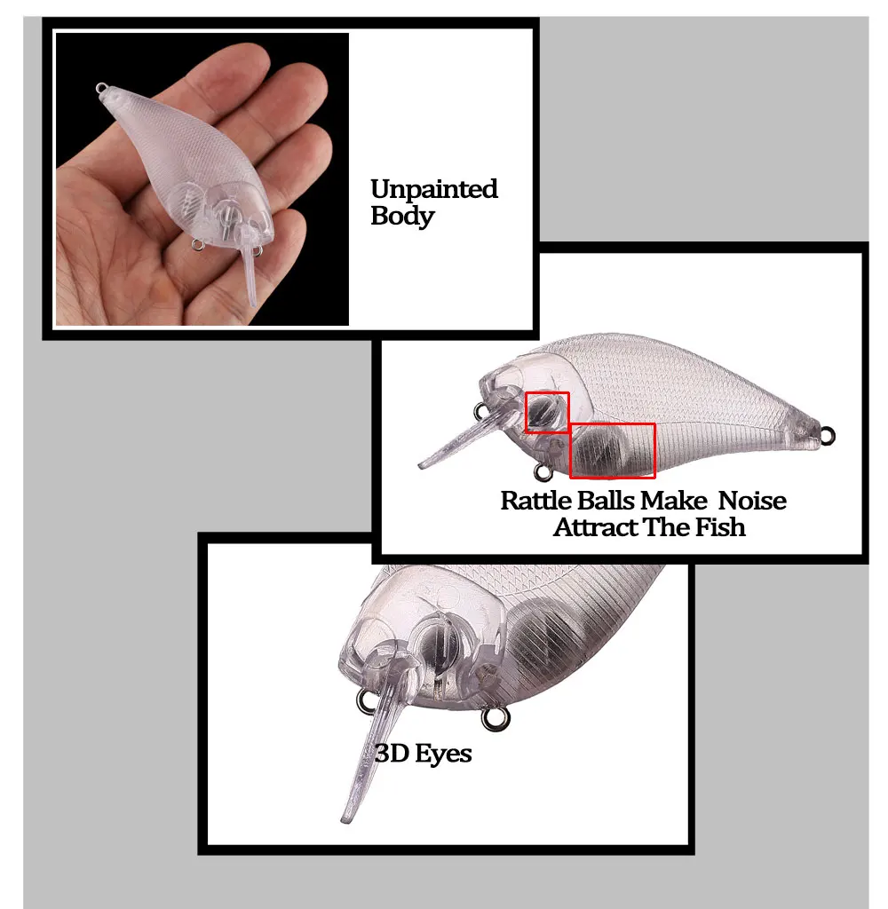 Detalle del pico cuadrado del crankbait