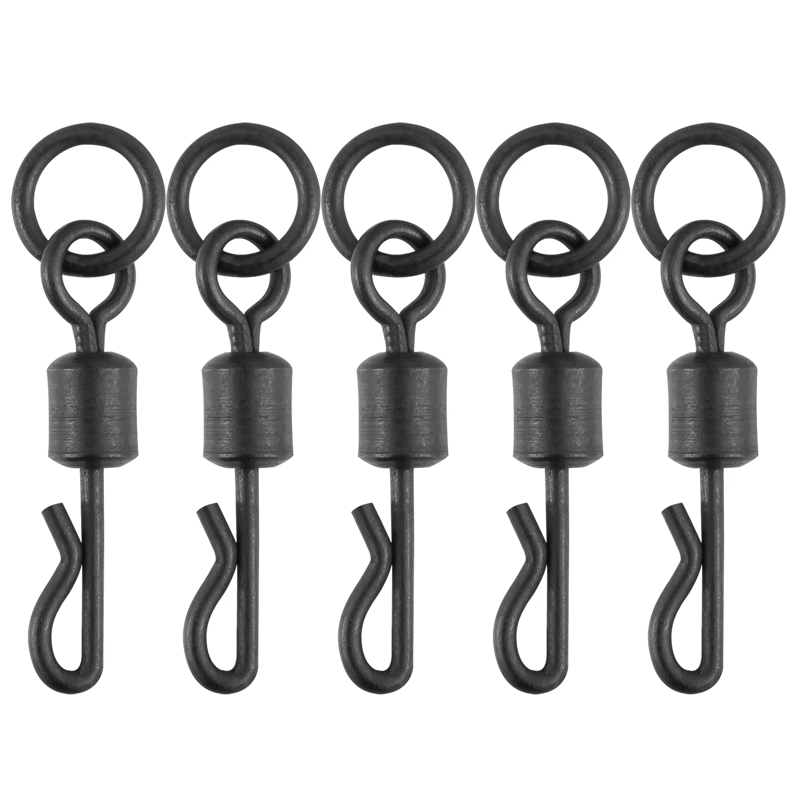 Broches giratorios Q carpa anillo sólido conector señuelo cuerpo largo