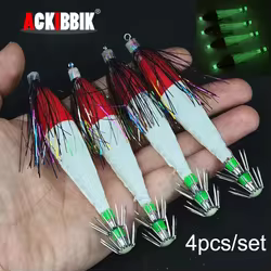 Jigs luminosos Ackibbik para pesca de calamar en salobre