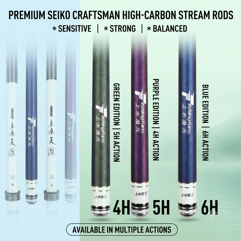 Caña ultraligera FISHINGFANS de fibra de carbono para agua dulce - imagen 2