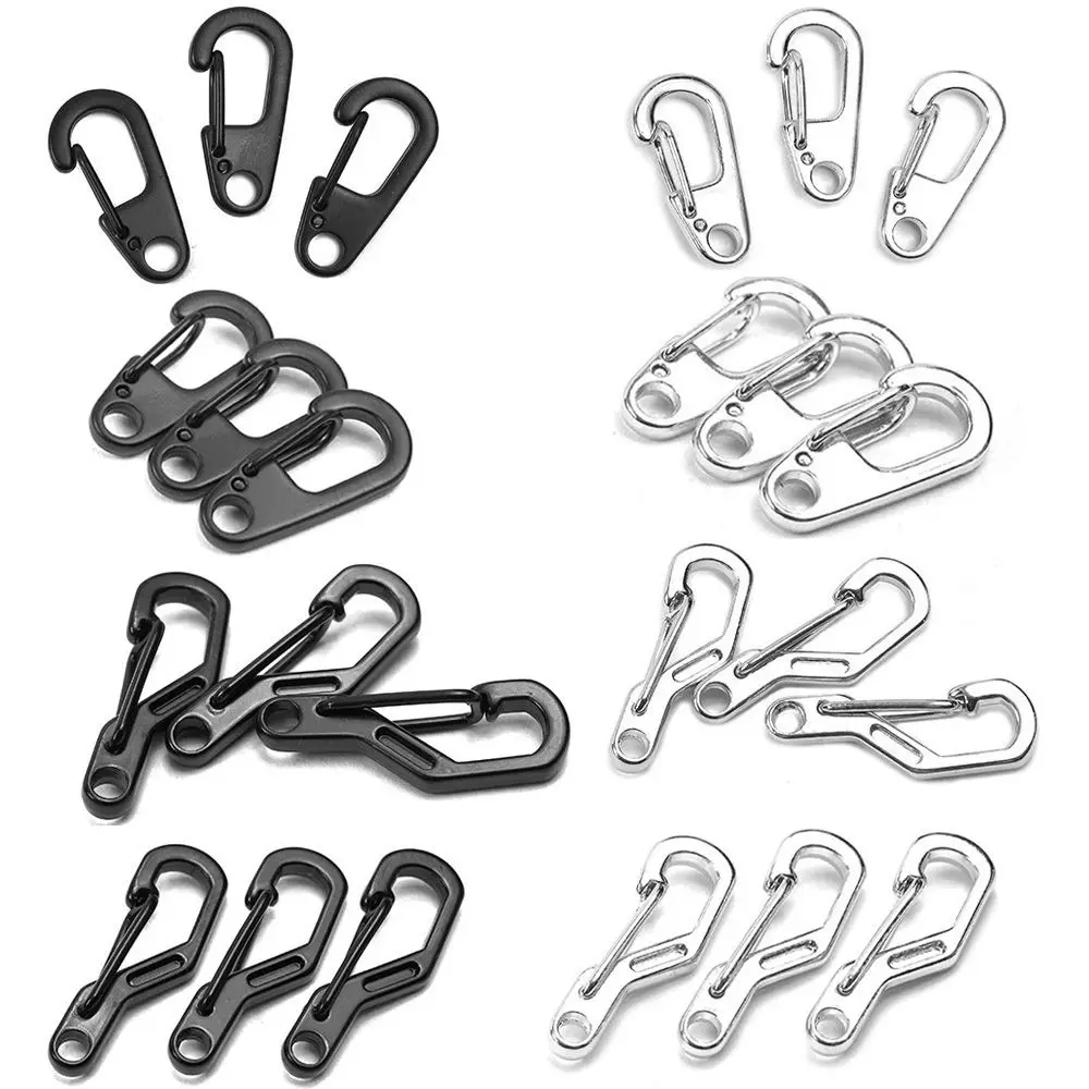 Mosquetones y clips de pesca con hebilla resistente negra/plateada - imagen 4