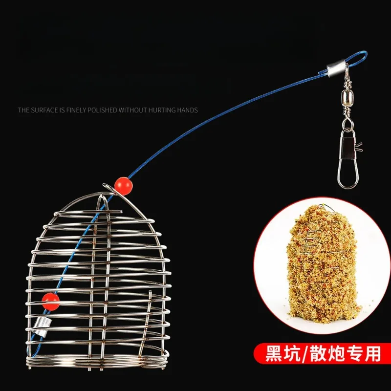 Alimentador de jaula para cebo inoxidable con tapa abatible - imagen 2