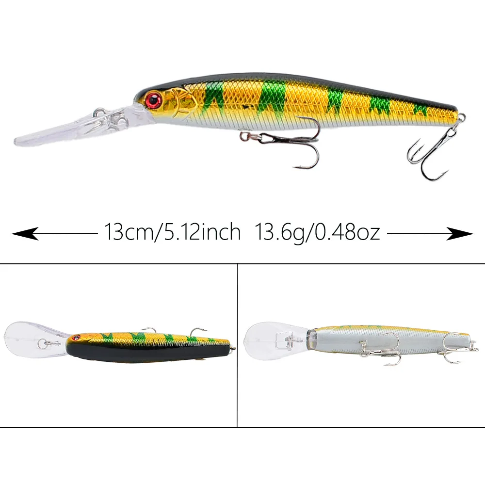 Señuelo flotante de babero largo para pesca en profundidad - imagen 2