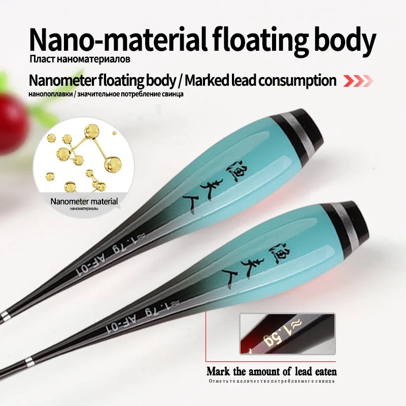 Nano boya luminosa sin cola con flotador y tubos para pescar - imagen 5