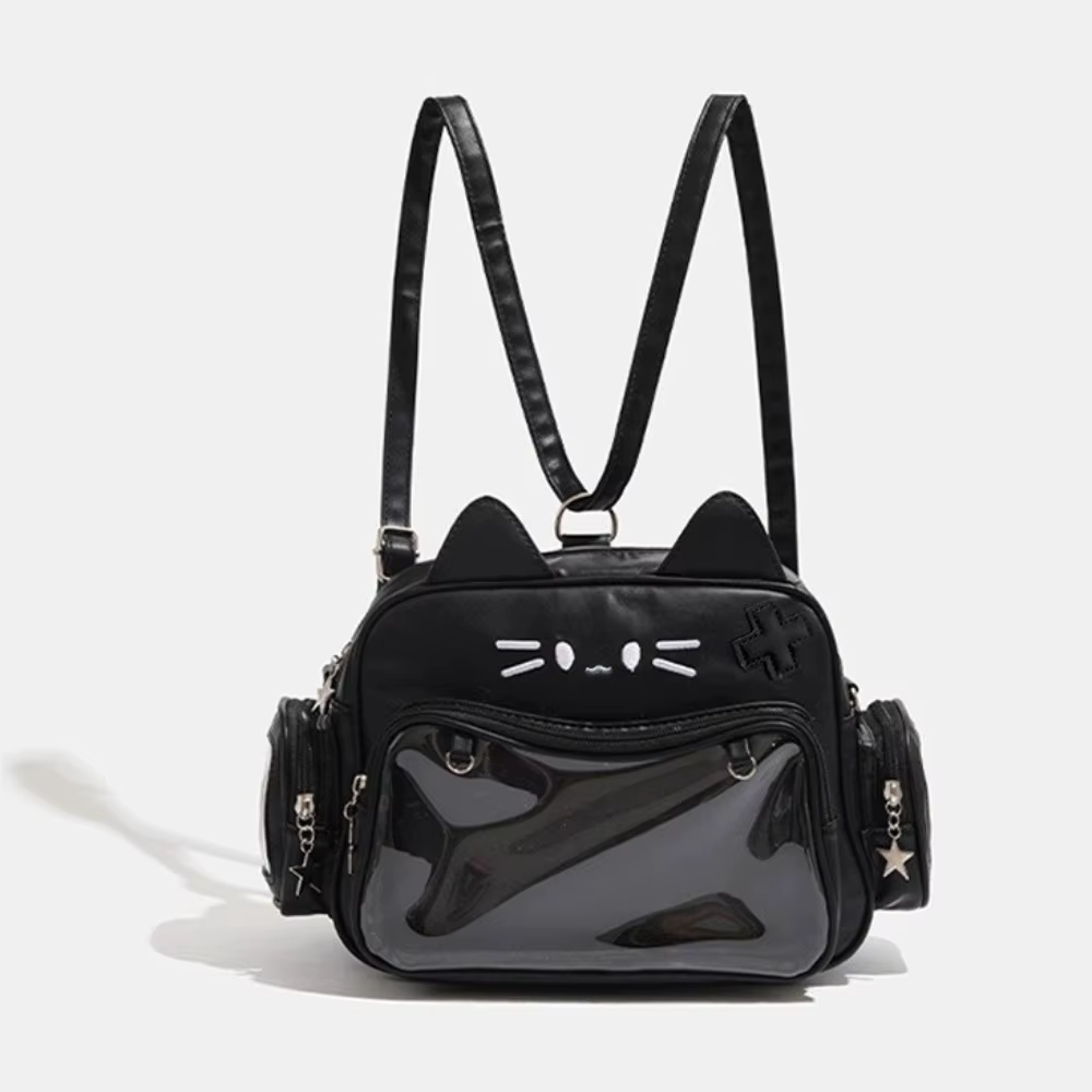 Bolso Bandolera Gato Estilo Harajuku para Mujer – Cuero Pu - imagen 2
