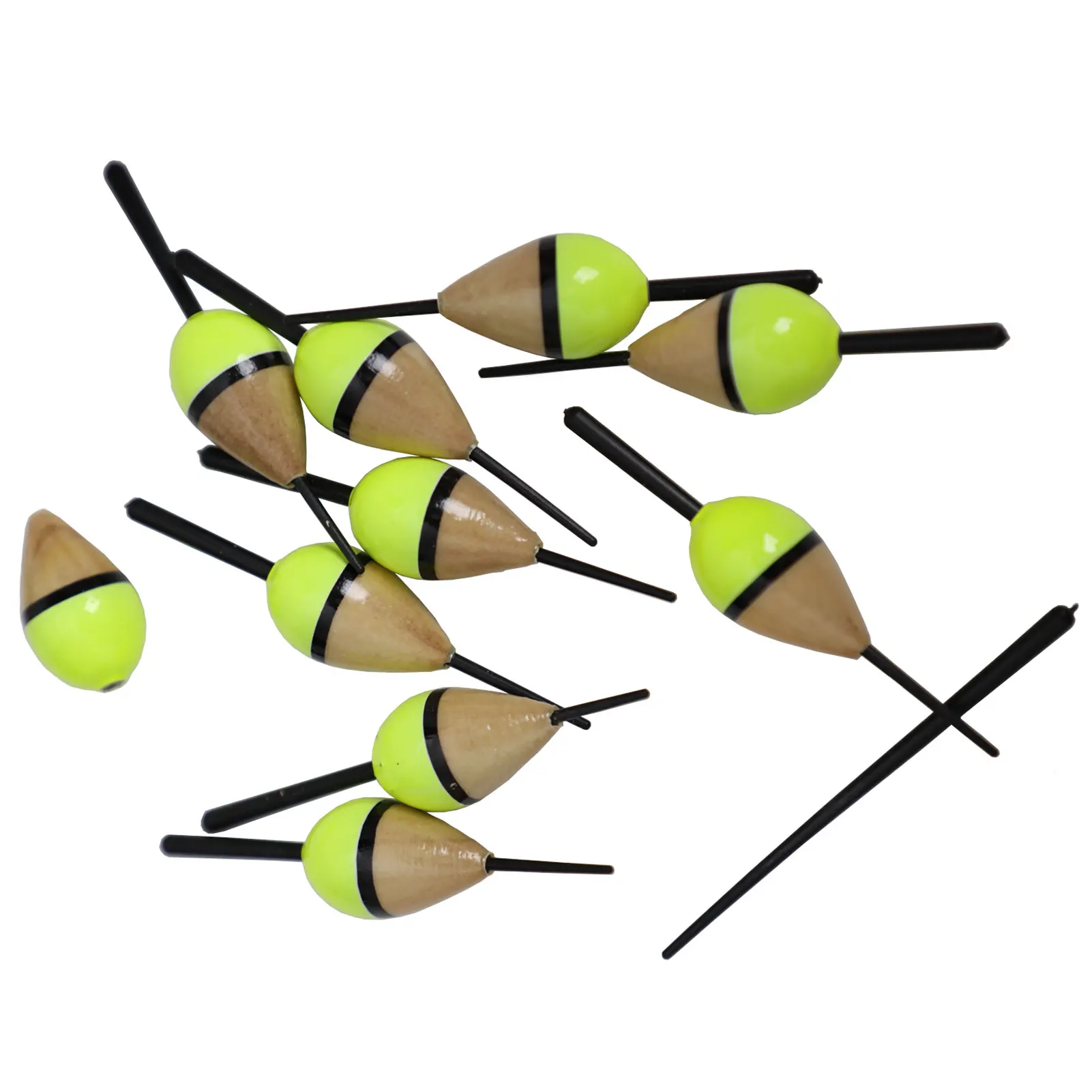 FREE FISHER Flotadores iluminados de corcho con varilla Paulownia