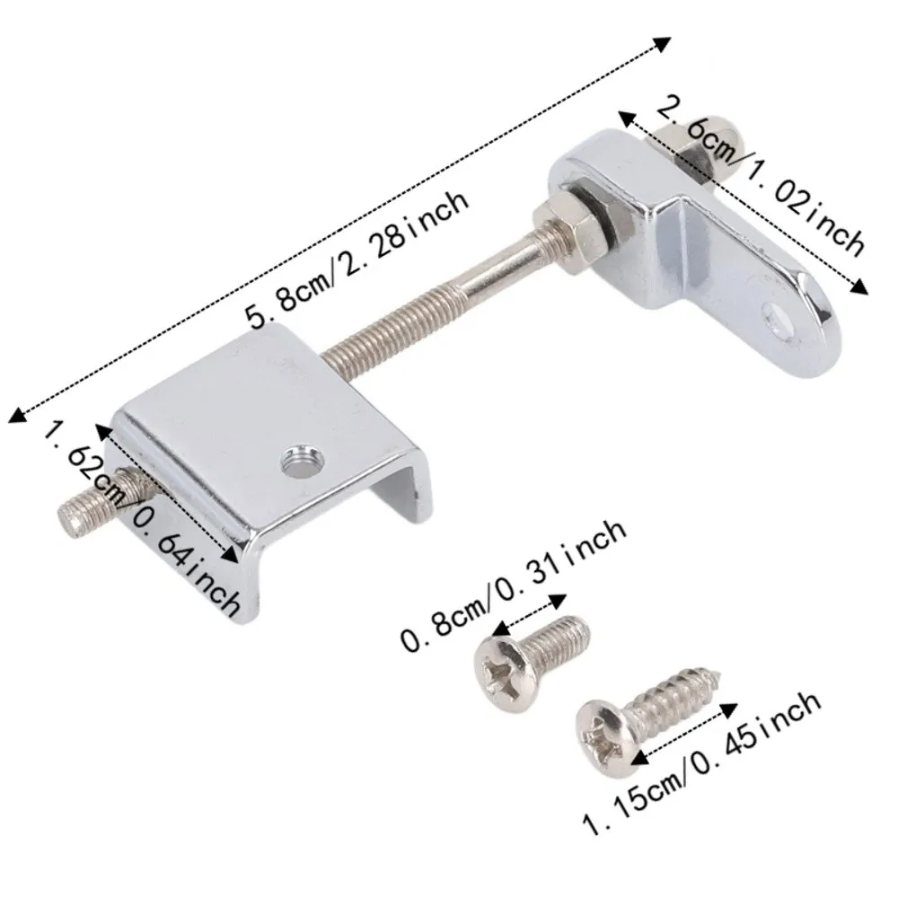 Soporte de montaje plateado con tornillo para pickguard mandolina - imagen 4
