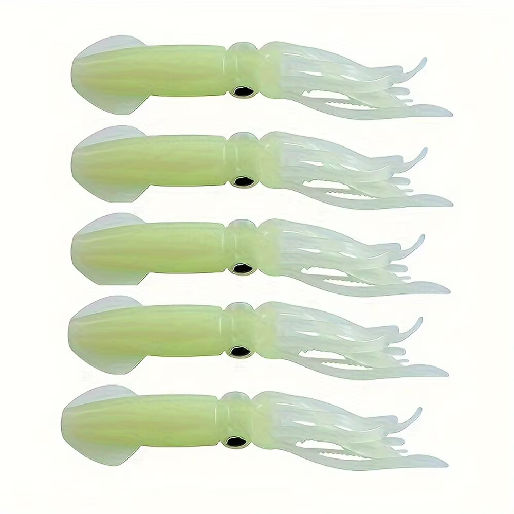 Jig Calamar Luminoso UV – Señuelo Octopus 10cm para Pesca de Arrastre en Agua Salada