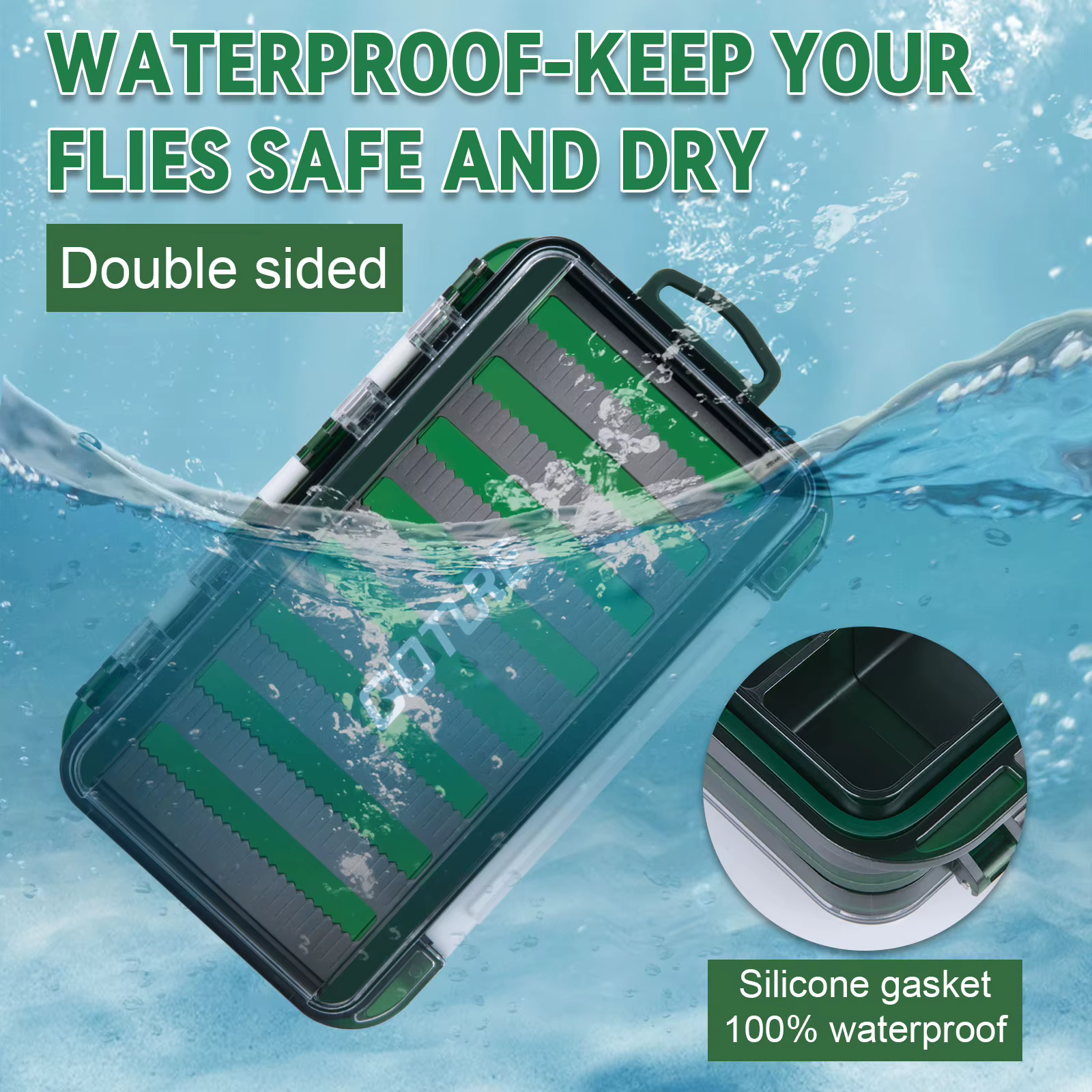 Caja Organizador Pesca Goture Impermeable Doble Cara con Tapa Transparente - imagen 4