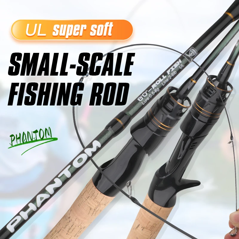 Caña ultraligera ROLLFISH UL Minnow de carbono para trucha y panfish - imagen 4