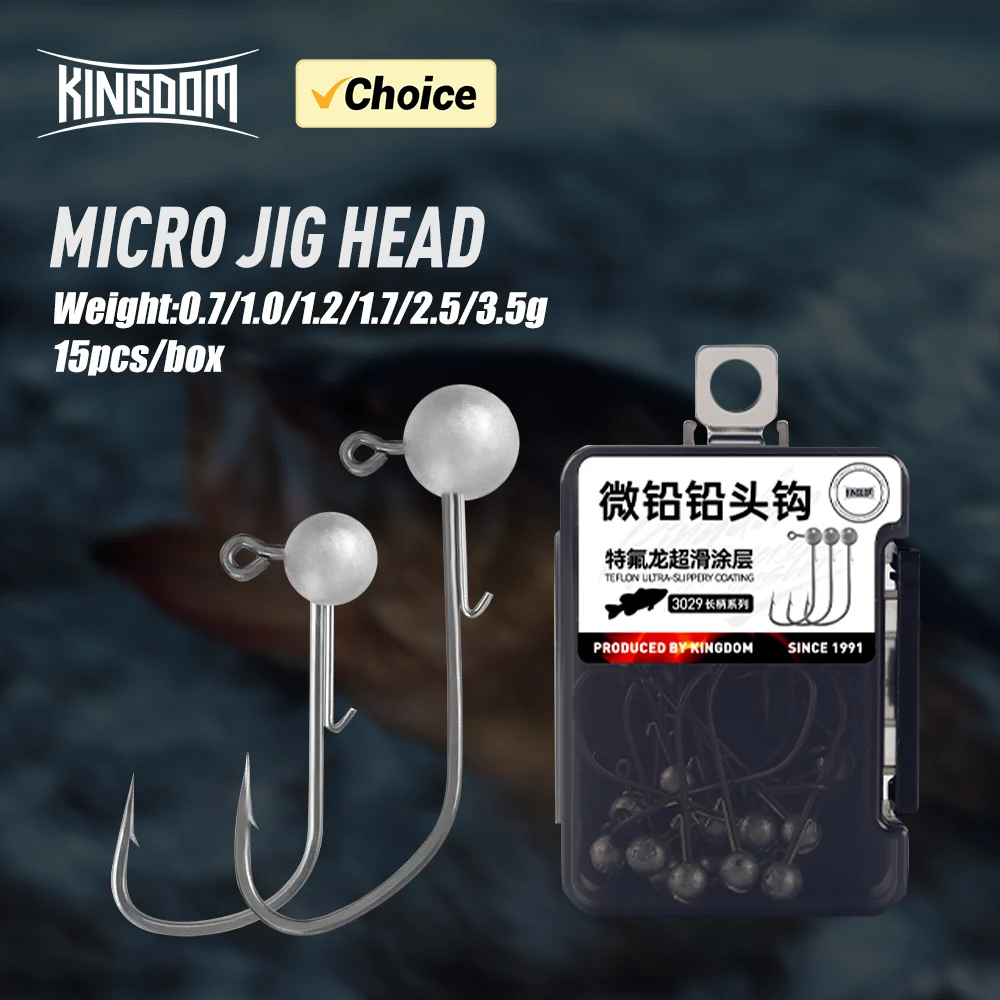 Kingdom Jighead con púas de acero inoxidable – plomo para vinilo