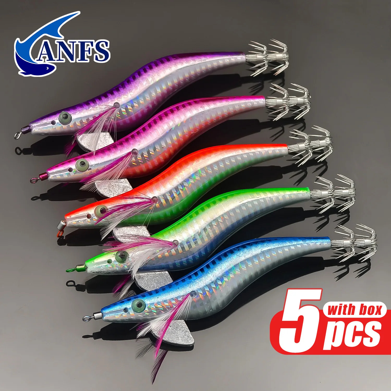 ANFS Jigs para calamar y pulpo – señuelo duro agua salada - imagen 4