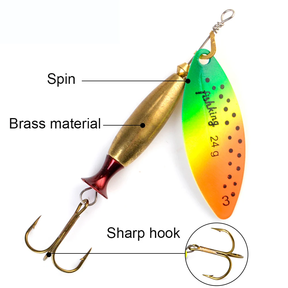 NGB Cuchara giratoria metal spoon wobbler para lucio y bass - imagen 3