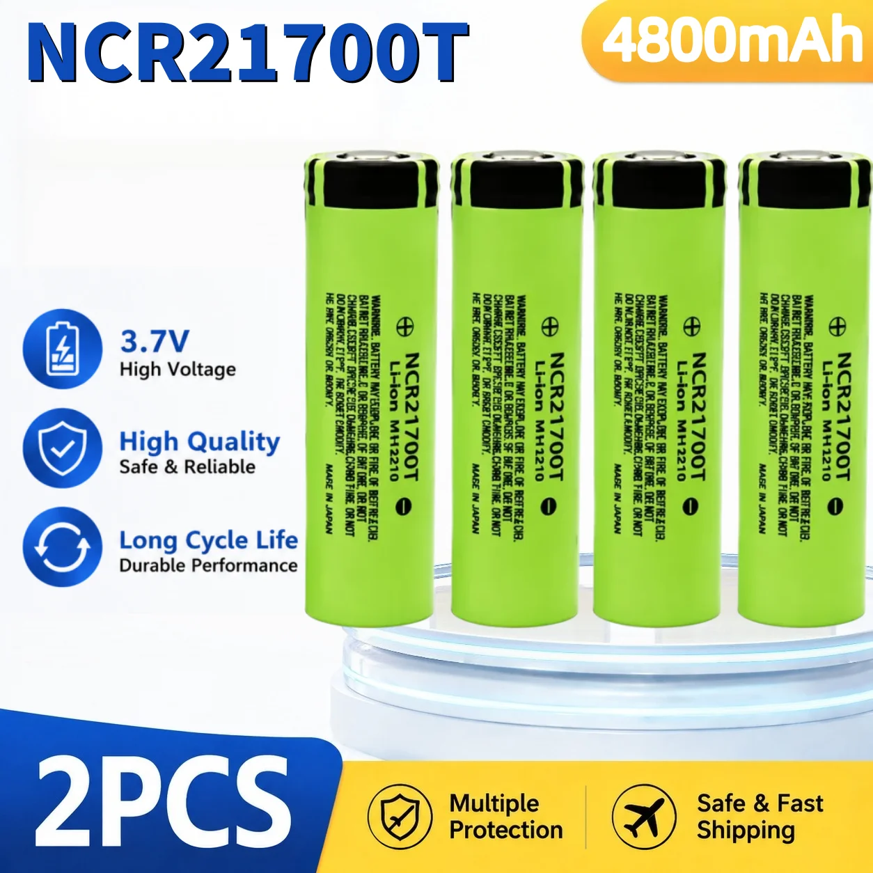 Batería Litio Recargable 21700 para Linterna – 3.7V 4800mAh