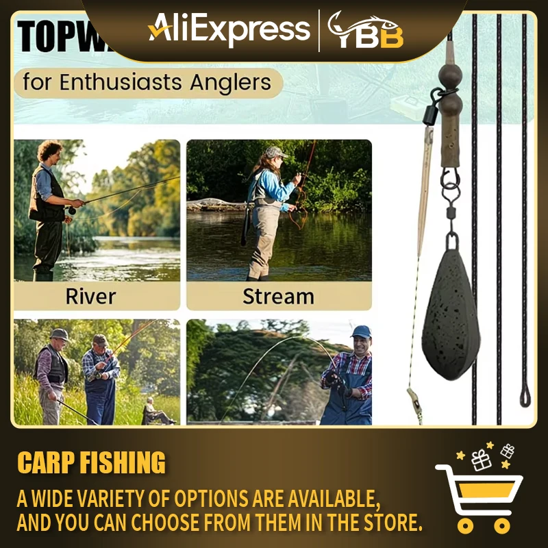 Montaje carpfishing helicóptero anti-enredos con líder sauce plomo - imagen 2